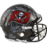 Tampa Bay Buccaneers SB 37 Brooks Sapp +4 Signed Pro TB Helmet Beckett W 54864