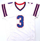 Damar Hamlin Autographed White Pro Style Jersey-Beckett W Hologram *Silver