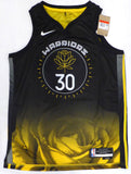Warriors Stephen Curry Autographed Nike City Edition Jersey Chef Beckett AE08425