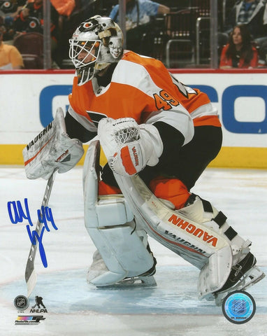 Alex Lyon in Goal Philadelphia Flyers Autographed Signed 16x20 Photo JSA PSA
