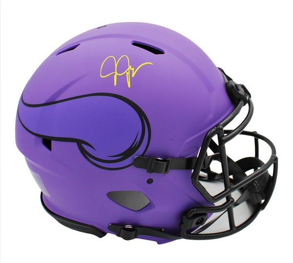 Justin Jefferson Signed Minnesota Vikings Speed Authentic Rave NFL Helmet