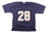 Marshall Faulk St. Louis Signed Navy Football Jersey JSA QR
