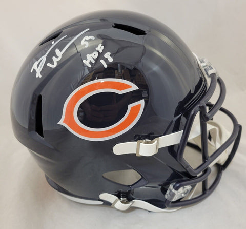 BRIAN URLACHER "HOF 18" SIGNED BEARS FS SPEED REPLICA HELMET BECKETT