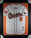Cal Ripken Jr Autographed Mitchell & Ness Framed Blue Jersey JSA 40124