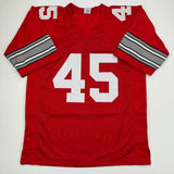Autographed/Signed Archie Griffin Ohio State Red College Jersey BAS COA