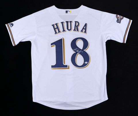 Keston Hiura Signed Brewers Jersey (PSA COA) Milwaukee's 2017 1st Round Draft Pk
