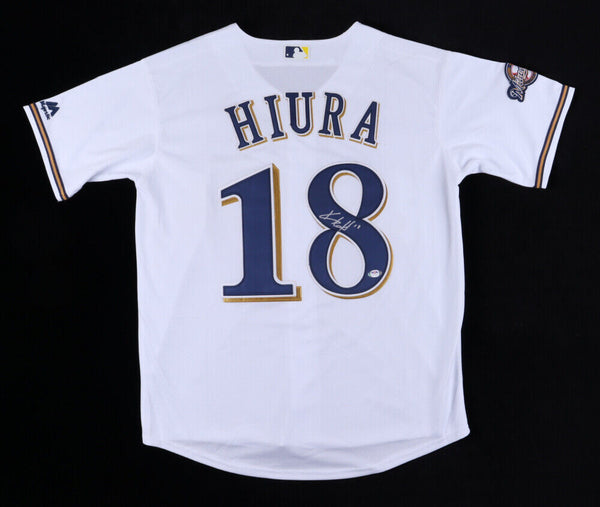 Keston Hiura Signed Brewers Jersey (PSA COA) Milwaukee's 2017 1st Round Draft Pk