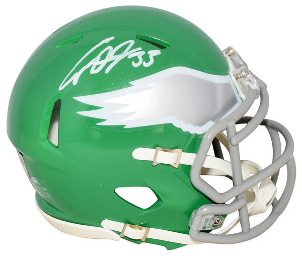 COOPER DEJEAN SIGNED PHILADELPHIA EAGLES KELLY GREEN SPEED MINI HELMET FANATICS