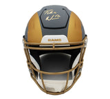 Puka Nacua Signed Los Angeles Ram Speed Flex Authentic Slate NFL Helmet