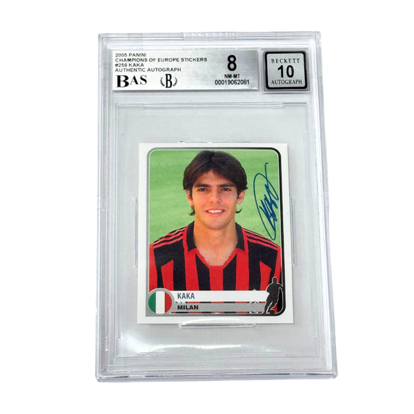 Kaka Signed 2005 Panini Champions of Europe Sticker #259 - BGS 8 AUTO 10