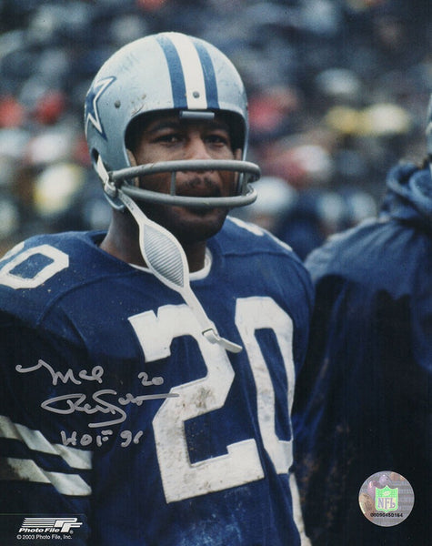 Mel Renfro Signed Cowboys Blue Jersey On Sideline 8x10 Photo w/HOF'96- (SS COA)