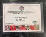 Rudy Ruettiger Autographed 8x10 Photo with Plaque Fanatics COA