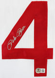 Pete Rose Authentic Signed White Pro Style Jersey Autographed BAS