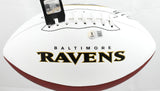 Anquan Boldin Autographed Baltimore Ravens Logo Football - Beckett W Hologram