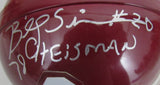 Billy Sims Signed/Inscribed Red Oklahoma Mini Football Helmet JSA 213125