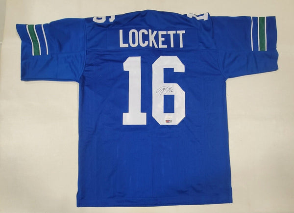 TYLER LOCKETT AUTOGRAPHED SIGNED PRO STYLE CUSTOM XL JERSEY JSA STICKER