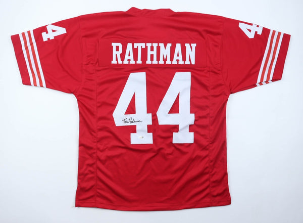Tom Rathman Signed San Francisco 49ers Jersey (JSA) 2xSuper Bowl Champion / R.B.