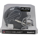Keon Coleman Autographed/Signed Buffalo Bills Slate Mini Helmet Beckett 48625