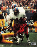 Floyd Little Autographed 8x10 Photo Denver Broncos "#44" Beckett BAS QR #BM00429