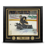 Jeremy Swayman Glove Save Boston Bruins Autographed 11x14 Framed Photo JSA PSA