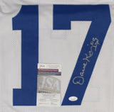 Dave Krieg Signed Seattle Seahawks White Jersey (JSA COA) 3xPro Bowl Quarterback