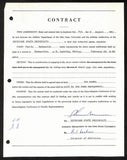Biggie Munn HOF Michigan State Head Coach Signed/Auto Contract JSA BA199655