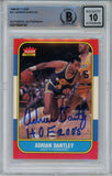 Adrian Dantley Signed 1986-87 Fleer #21 Trading Card w/HOF Beckett 10 Slab 42942