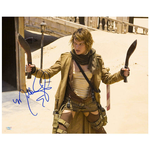 Milla Jovovich Autographed Resident Evil: Extinction Alice Blade 16x20 Photo