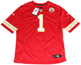 XAVIER WORTHY AUTOGRAPHED KANSAS CITY CHIEFS #1 RED NIKE JERSEY FANATICS