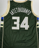 Bucks Champ GIANNIS ANTETOKOUNMPO Signed Milw Custom Replica Green Jersey AUTO