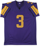 Jordan Addison Authentic Signed Purple Color Rush Pro Style Jersey BAS Witness