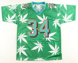 Ricky Williams Signed Miami Dolphins Weed Leaf Print Jersey (Beckett)