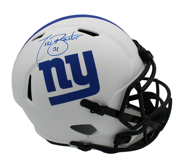 Tiki Barber Signed New York Giants Speed Full Size Lunar NFL Helmet