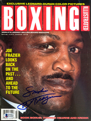Smokin Joe Frazier Autographed Boxing Illustrated Magazine Beckett BAS #C71357