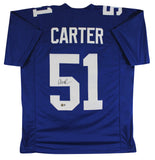 Abdul Carter Authentic Signed Blue Pro Style Jersey Autographed BAS Witnessed