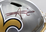 Alvin Kamara Autographed Flash Gold Full Size Helmet Saints Beckett QR #1W403179