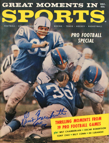 Gino Marchetti Autographed/Signed 1960 Great Moments Magazine JSA 38247
