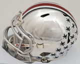 JUSTIN FIELDS AUTOGRAPHED OHIO STATE CHROME SPEED MINI HELMET BECKETT 189798