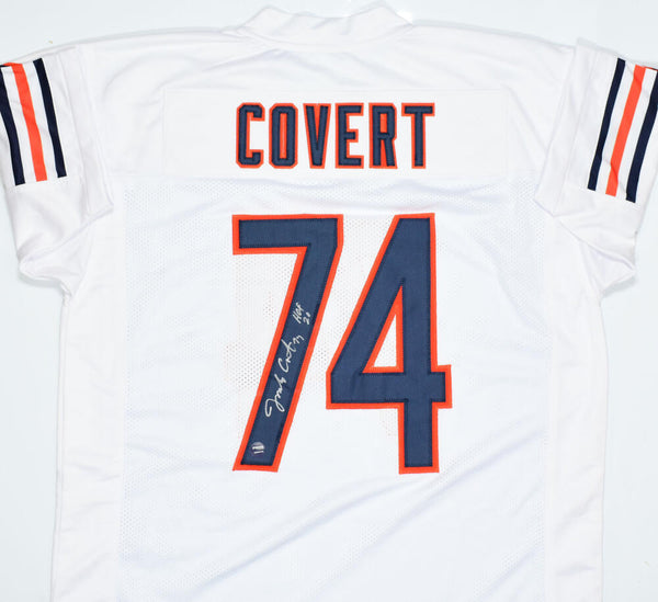 Jimbo Covert Autographed White Pro Style Jersey w/ HOF - Prova *Silver