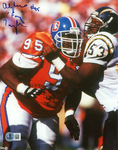 Alphonso Taylor Autographed/Signed Denver Broncos 8x10 Photo Beckett 57629