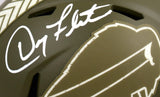 Doug Flutie Autographed Bills Salute to Service Speed Mini Helmet-Beckett W Holo