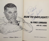 Vince Lombardi Autographed Run Daylight Book Packers To Patrick Beckett AD43565