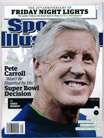 August 3, 2015 Pete Carroll Sports Illustrated NO LABEL Newsstand Seahawks