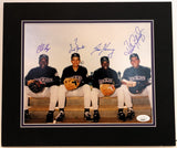 1993 Colorado Rockies 4x Autographed Infielders 8x10 Photo JSA COA