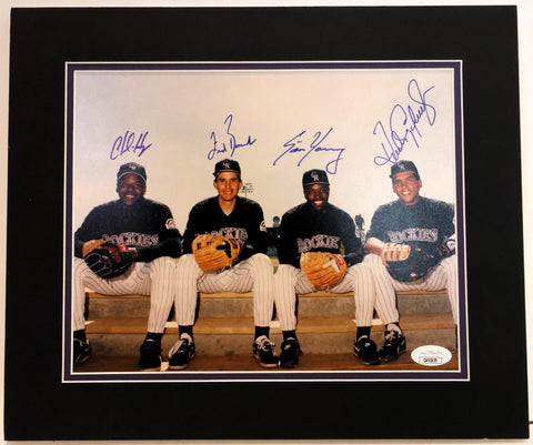 1993 Colorado Rockies 4x Autographed Infielders 8x10 Photo JSA COA