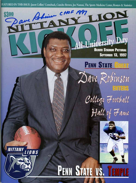 Dave Robinson Signed Magazine Penn State 9/13/1997 CHOF Beckett 50716
