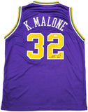 UTAH JAZZ KARL MALONE AUTOGRAPHED SIGNED PURPLE JERSEY JSA STOCK #237063