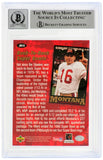 Joe Montana Signed 49ers 1995 UD Collectors Choice Card #JM10 (Beckett Auto 10)