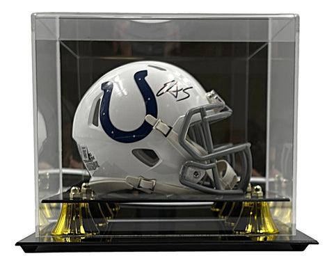 Edgerrin James Signed Indianapolis Colts Mini Speed Helmet BAS w/ Case