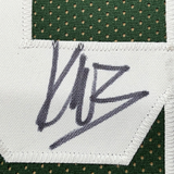 Framed Autographed Kenneth Walker III 33x42 Michigan State Green Jersey BAS COA